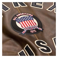 Avirex Brown Leather Bomber Jacket – Handmade Aviator Style