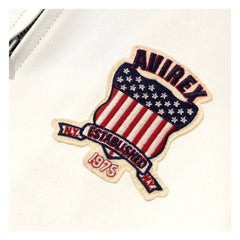 Avirex White Leather Bomber Jacket – Iconic Aviator Style