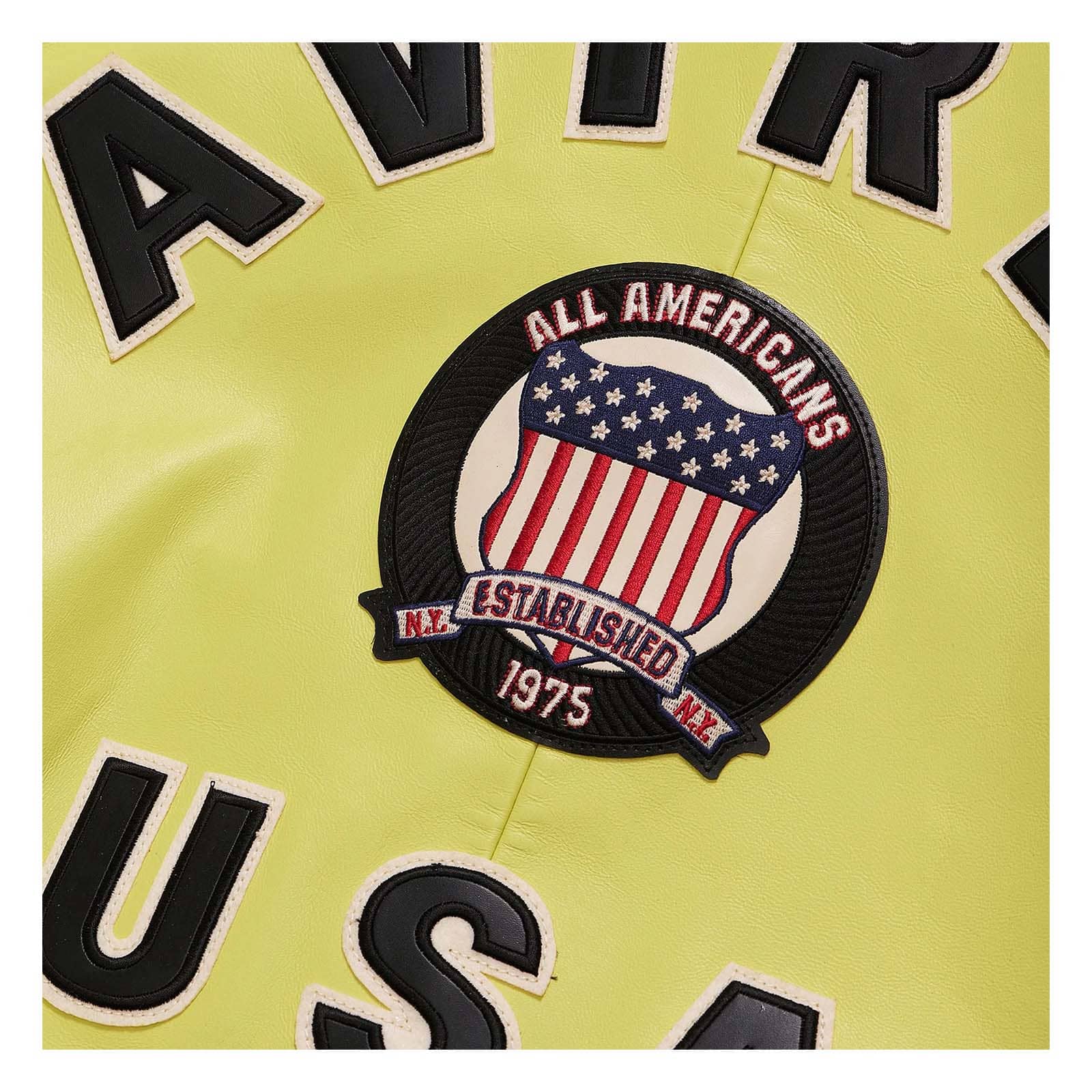 Avirex Lime Green Leather Bomber Flight Jacket – Handmade Iconic Style