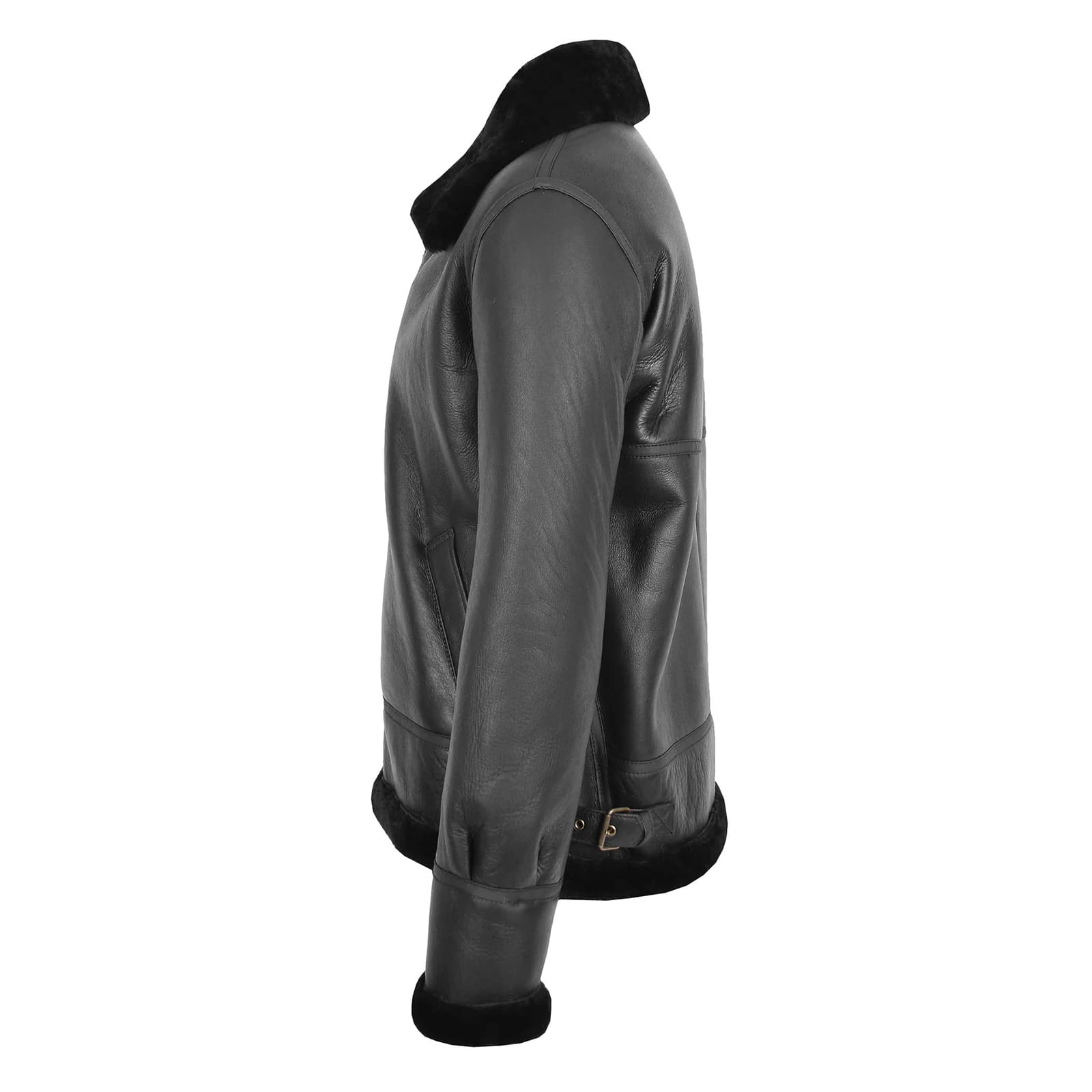 Men's Black B3 Leather Bomber Jacket – Pilot Aviator Style