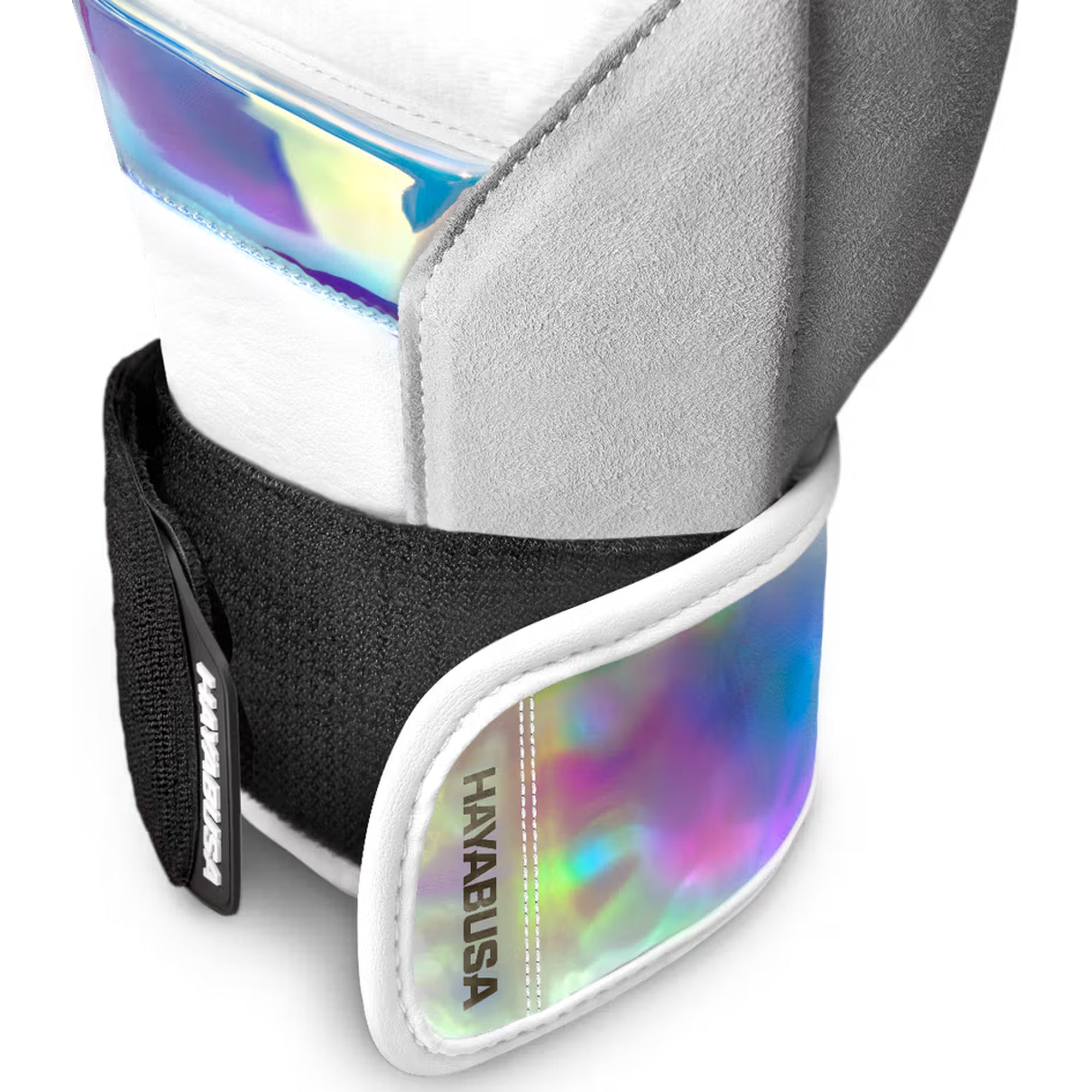 Hayabusa T3 Boxing Gloves – White/Iridescent | Premium Holographic Training Gloves