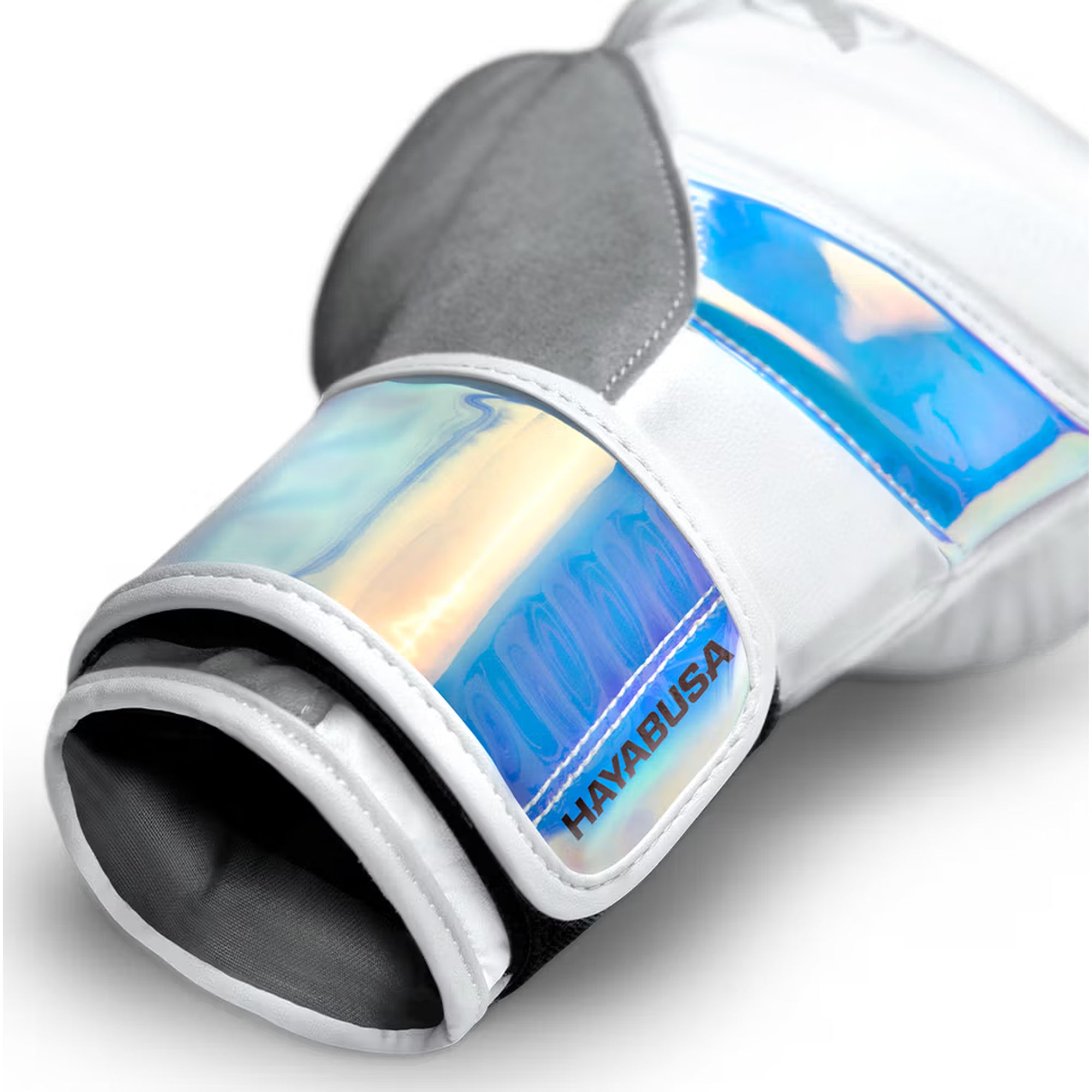Hayabusa T3 Boxing Gloves – White/Iridescent | Premium Holographic Training Gloves
