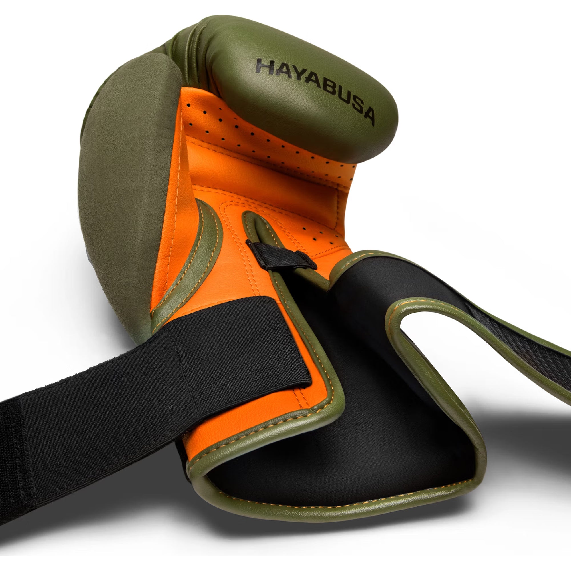 Hayabusa T3 Boxing Gloves – Green/Orange | Tactical Premium Training Gloves