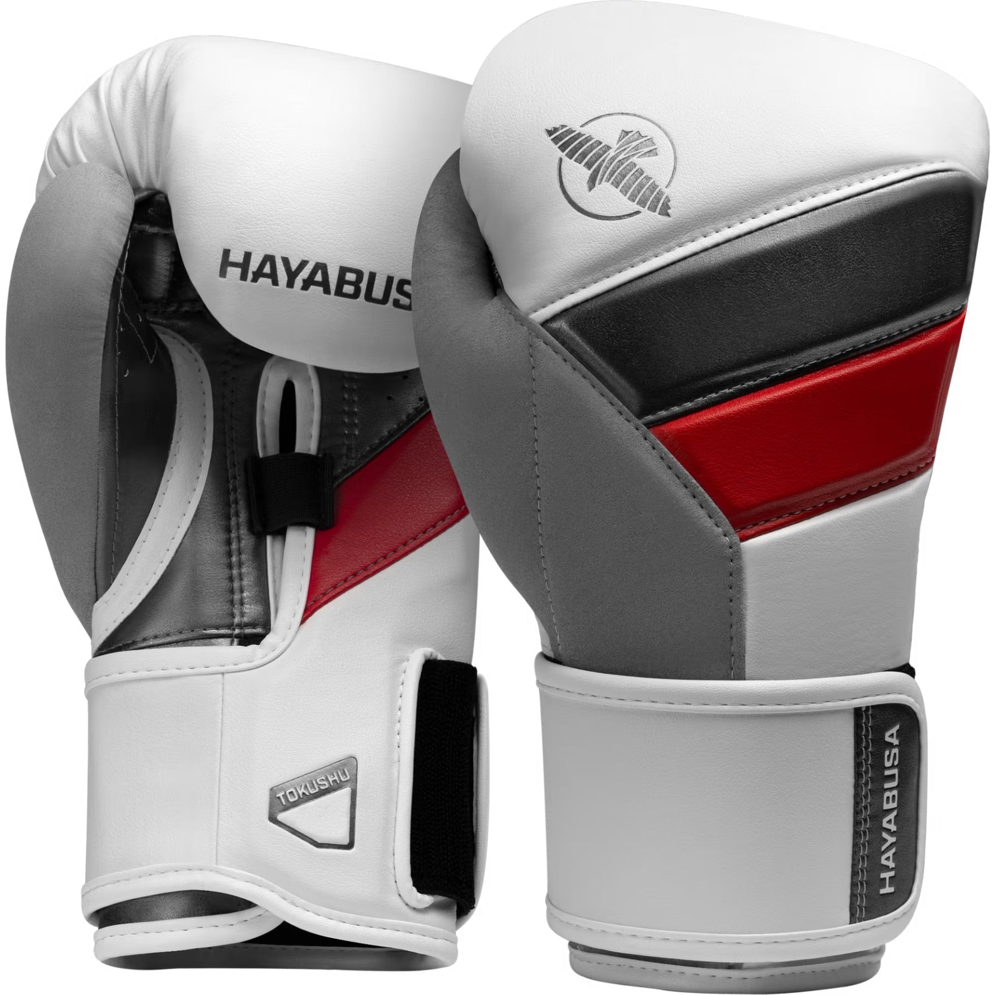 Hayabusa T3 Boxing Gloves – White/Red | Multi-Panel Premium Training Gloves