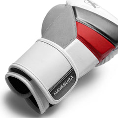Hayabusa T3 Boxing Gloves – White/Red | Multi-Panel Premium Training Gloves