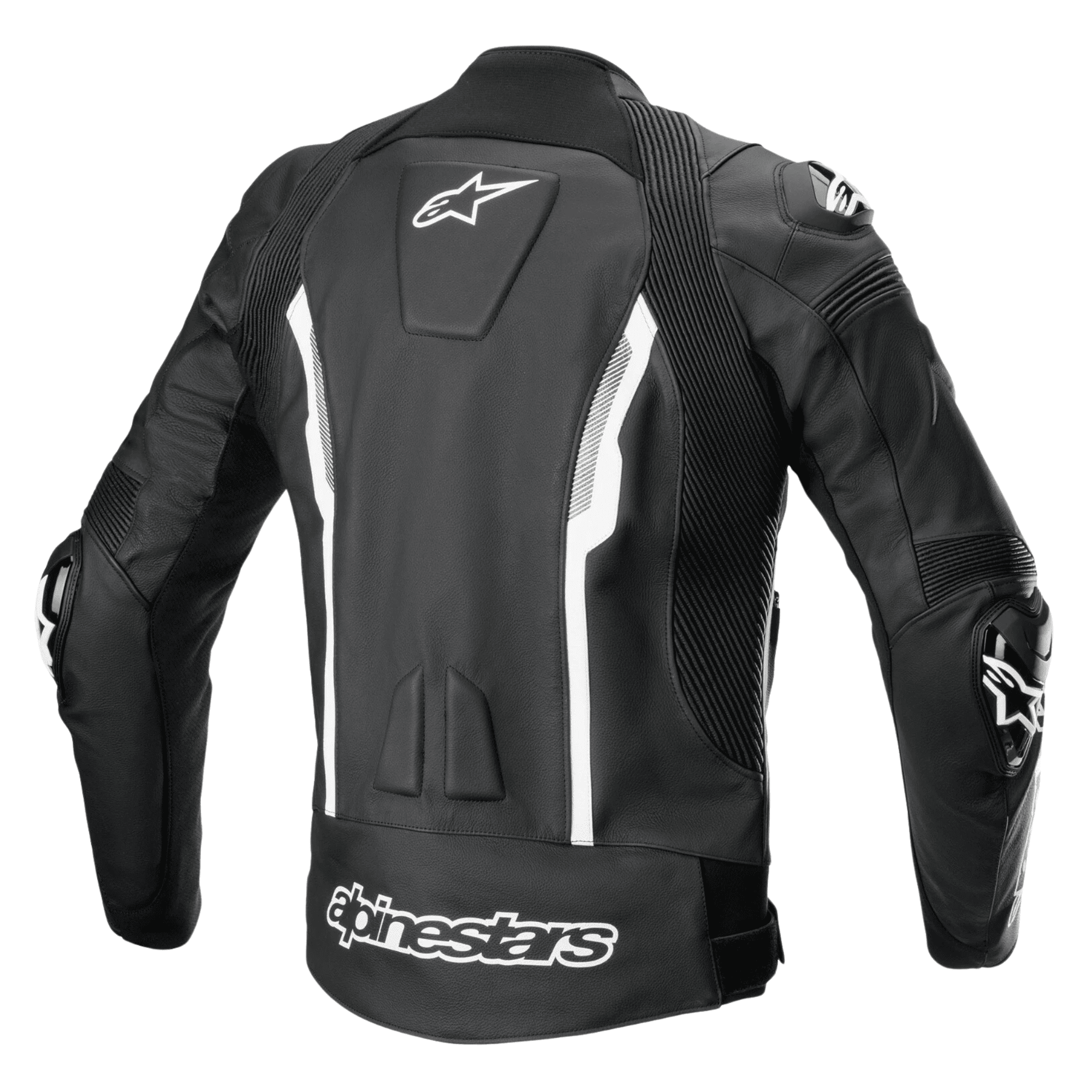 Alpinestars Missile V2 Leather Motorcycle Jacket – Black/White | Tech-Air® 5 Ready | DFS Armor | Nucleon Flex Pro Protection | CE AAA Certified Sport Fit Racing Jacket for Men
