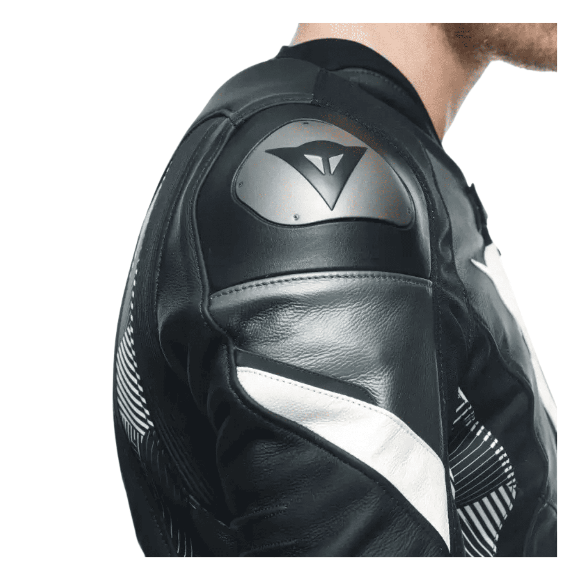 Dainese Avro 5 Men’s Black White Leather Motorcycle Jacket