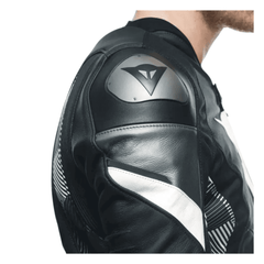 Dainese Avro 5 Men’s Black White Leather Motorcycle Jacket