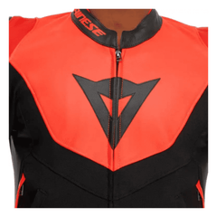 Dainese Iperattiva Leather-Tex Men’s Motorcycle Jacket Black Red