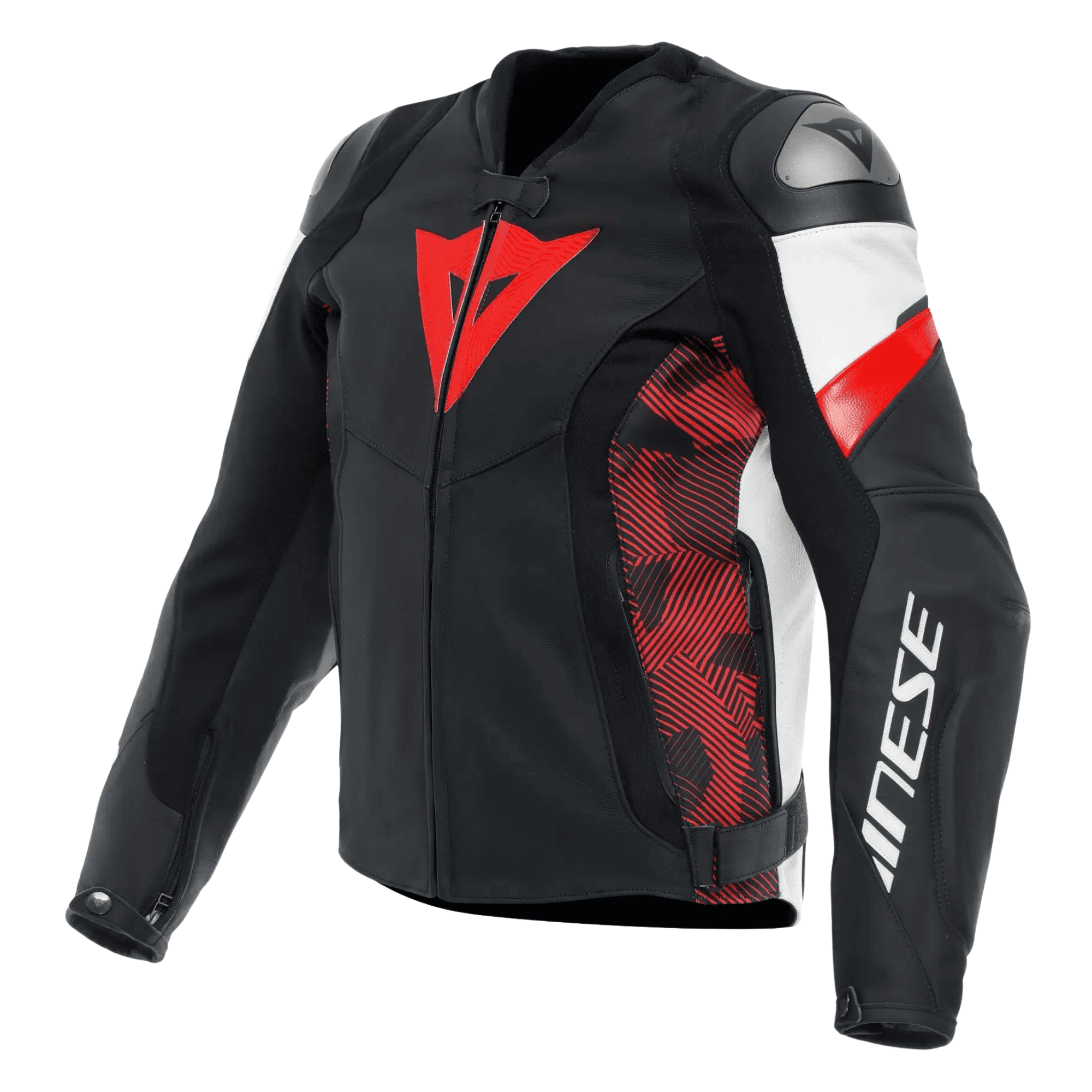 Dainese Avro 5 Men’s Black Red Leather Motorcycle Jacket