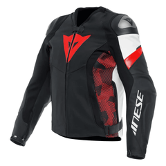 Dainese Avro 5 Men’s Black Red Leather Motorcycle Jacket