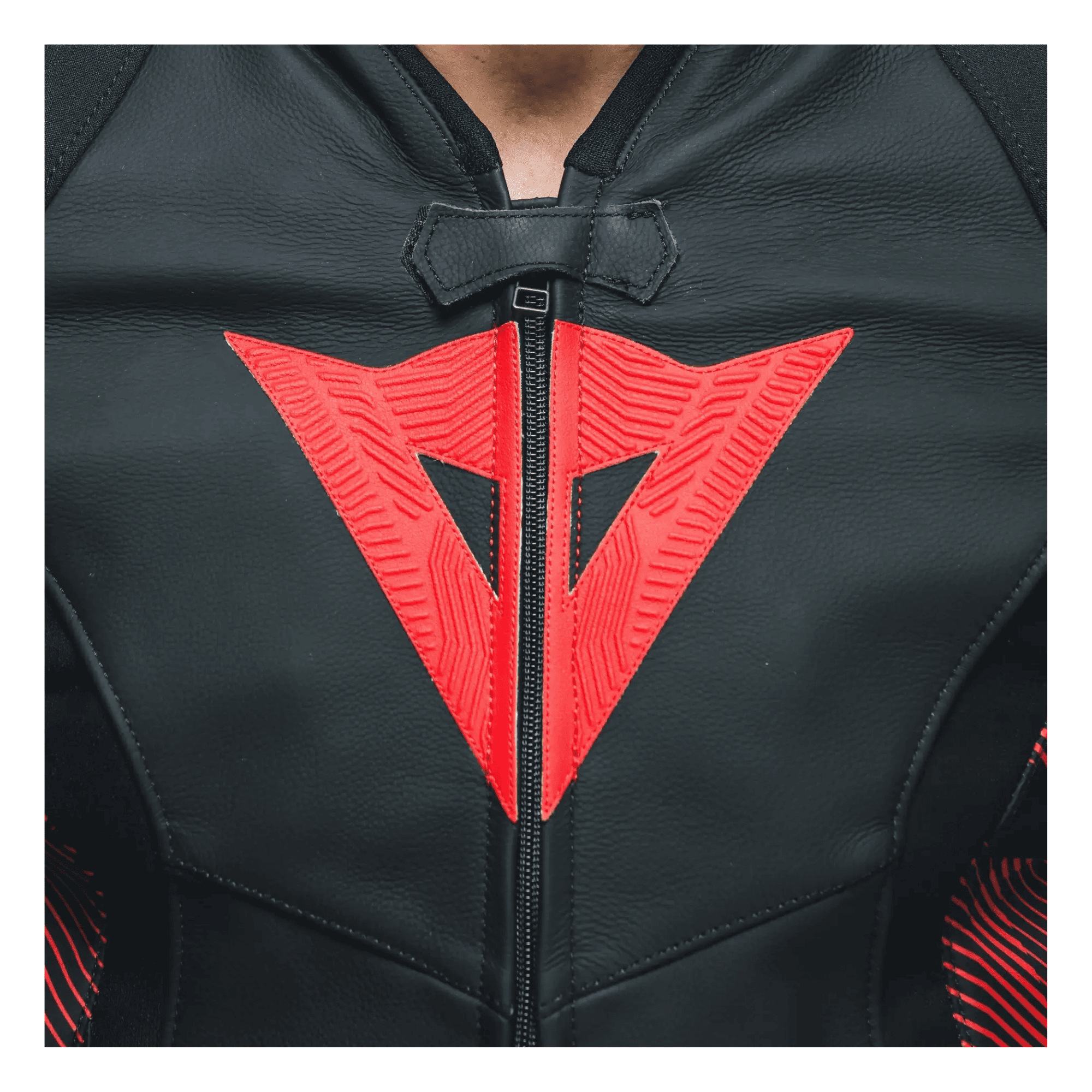 Dainese Avro 5 Men’s Black Red Leather Motorcycle Jacket