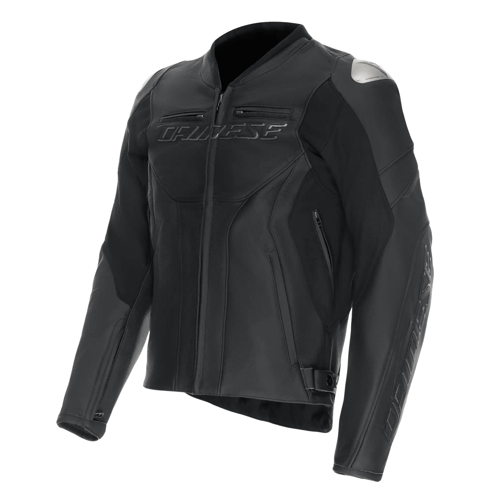 Dainese Racing 5 Men’s Leather Motorcycle Jacket Black with CE Armor