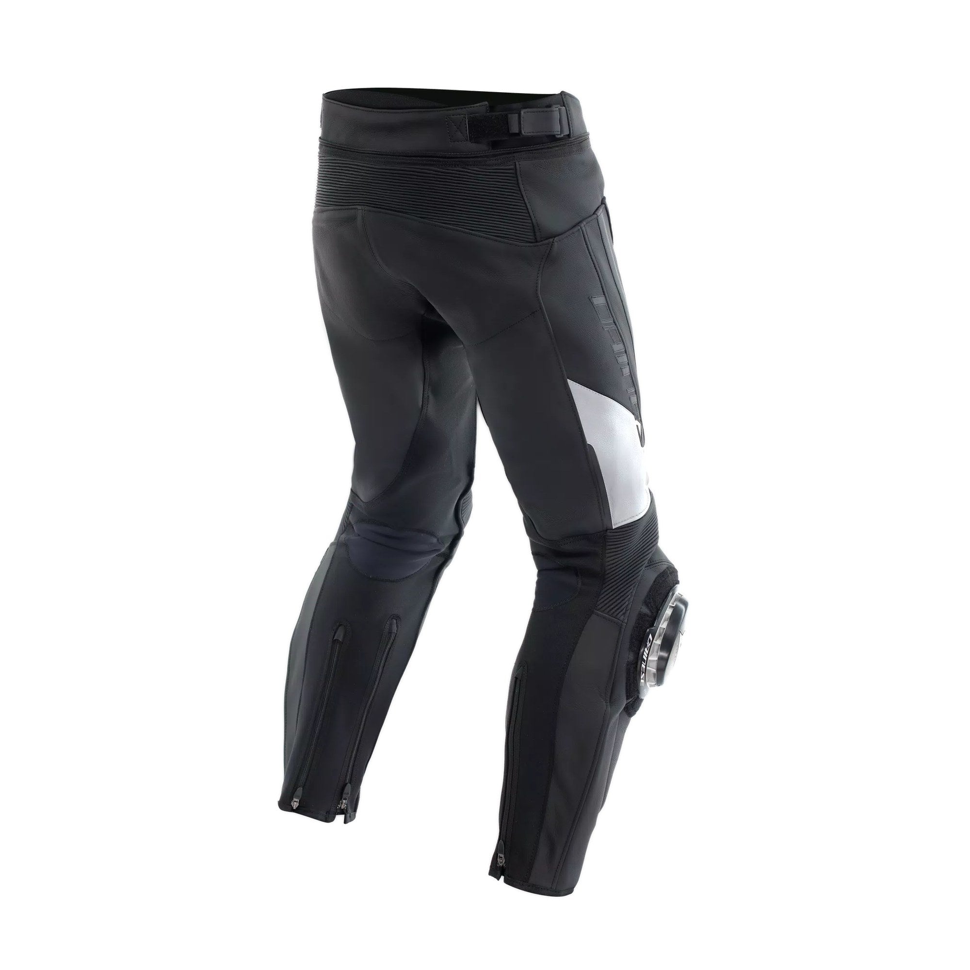 Dainese Delta 4 Men's Leather Motorcycle Pants – Black/White | D-Skin Tutu Cowhide | RSS Knee Sliders | S1 Stretch Inserts | Pro-Shape 2.0 Hip Protection | CE Sport Riding Pants
