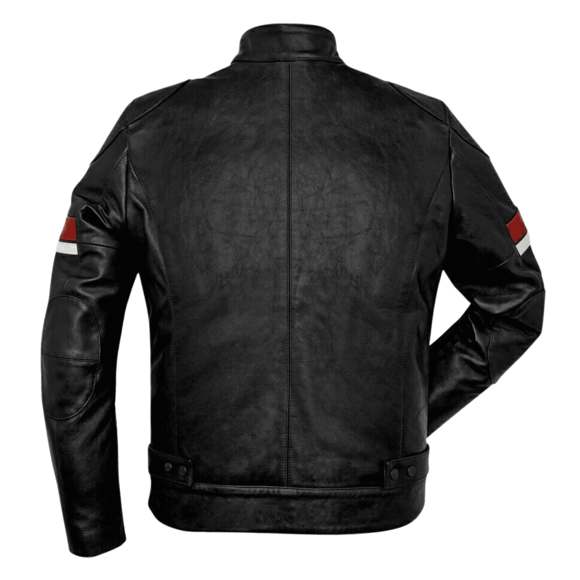 Men’s Ducati Urban Stripes Black Sheepskin Leather Motorcycle Jacket