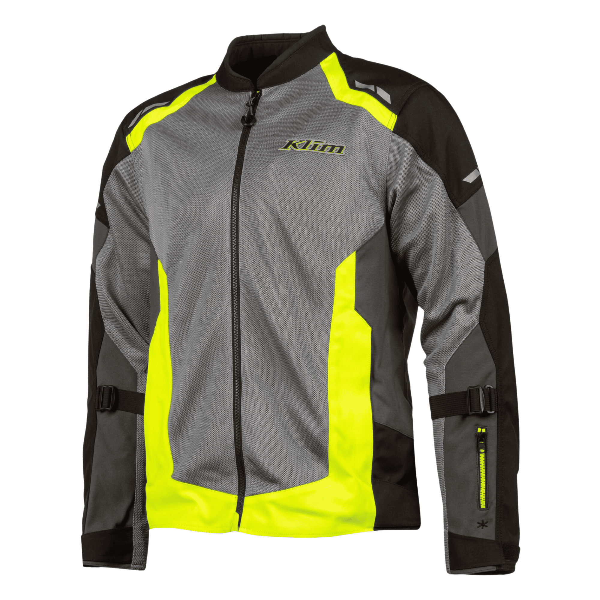 Klim Induction Yellow Grey Mesh Motorcycle Jacket with CE Armor