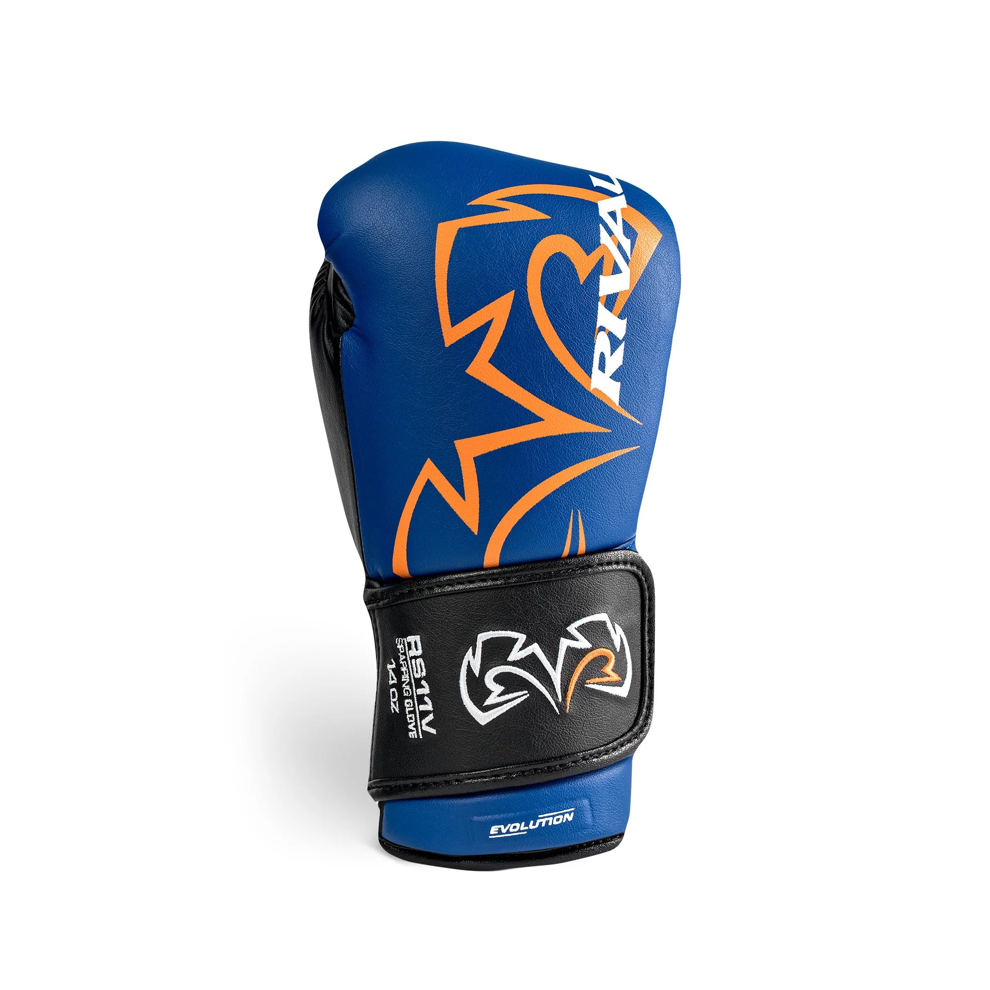 Rival RS11V Evolution Sparring Gloves – Blue/Black | WristLock 2 Wrist Support | Premium Leather Boxing Sparring Gloves for Serious Training & Ring Preparation