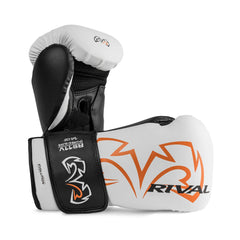 Rival RS11V Evolution Sparring Gloves – White/Black | WristLock 2 Wrist Support | Premium Leather Boxing Sparring Gloves for Serious Training & Ring Preparation