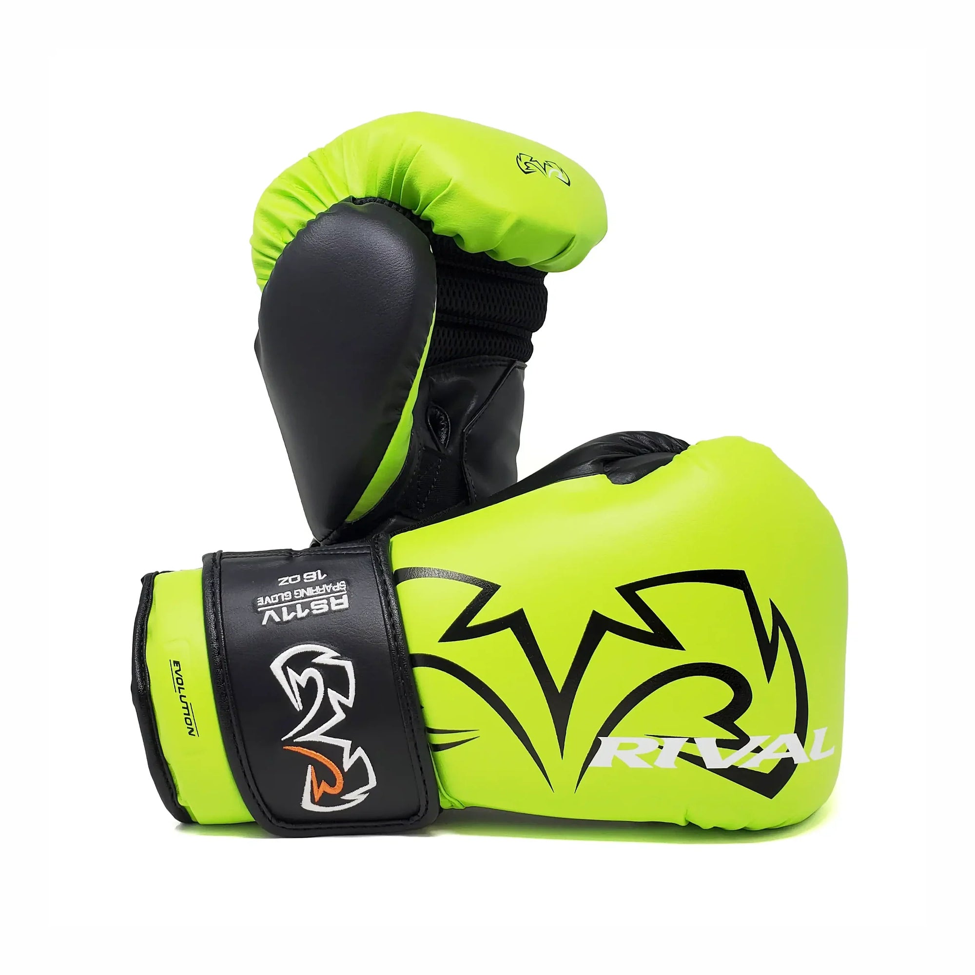 Rival RS11V Evolution Sparring Gloves – Lime Green/Black | WristLock 2 Wrist Support | 16 oz Premium Leather Boxing Sparring Gloves for Heavy Training & Maximum Protection