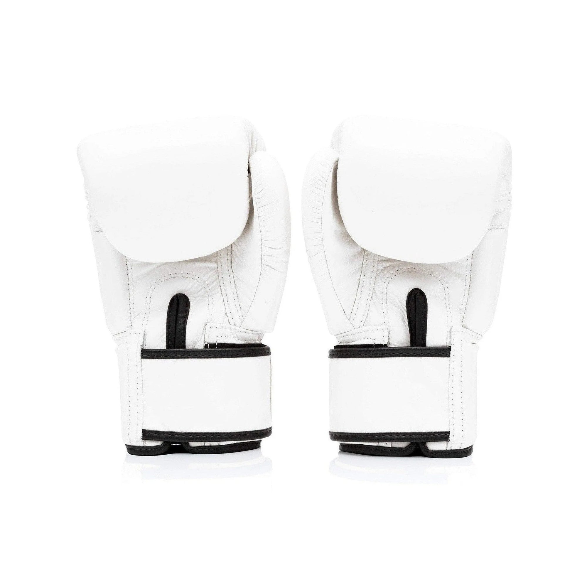 Fairtex BGV1 Muay Thai Boxing Gloves – Solid White | Genuine Leather | Three-Layer Foam System | Handmade in Thailand | All-Purpose Training Gloves for Muay Thai, Boxing & Kickboxing
