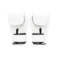 Fairtex BGV1 Muay Thai Boxing Gloves – Solid White | Genuine Leather | Three-Layer Foam System | Handmade in Thailand | All-Purpose Training Gloves for Muay Thai, Boxing & Kickboxing
