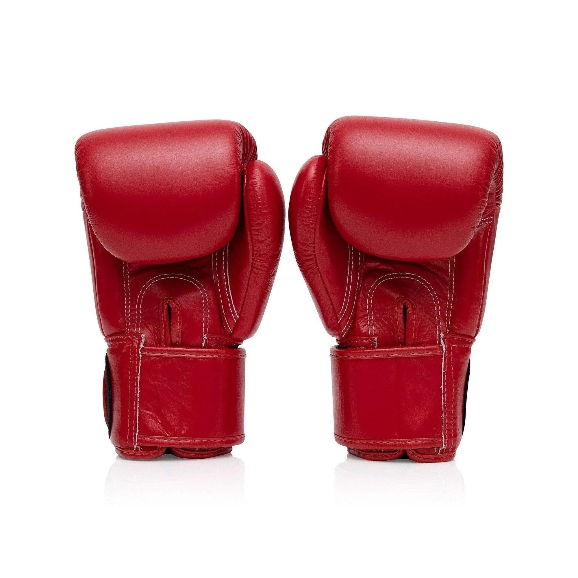 Fairtex BGV1 Muay Thai Boxing Gloves – Solid Red | Genuine Leather | Three-Layer Foam System | Handmade in Thailand | All-Purpose Training Gloves for Muay Thai, Boxing & Kickboxing
