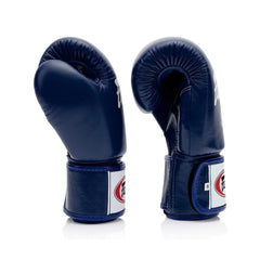Fairtex BGV1 Muay Thai Boxing Gloves – Solid Blue | Genuine Leather | Three-Layer Foam System | Handmade in Thailand | All-Purpose Training Gloves for Muay Thai, Boxing & Kickboxing
