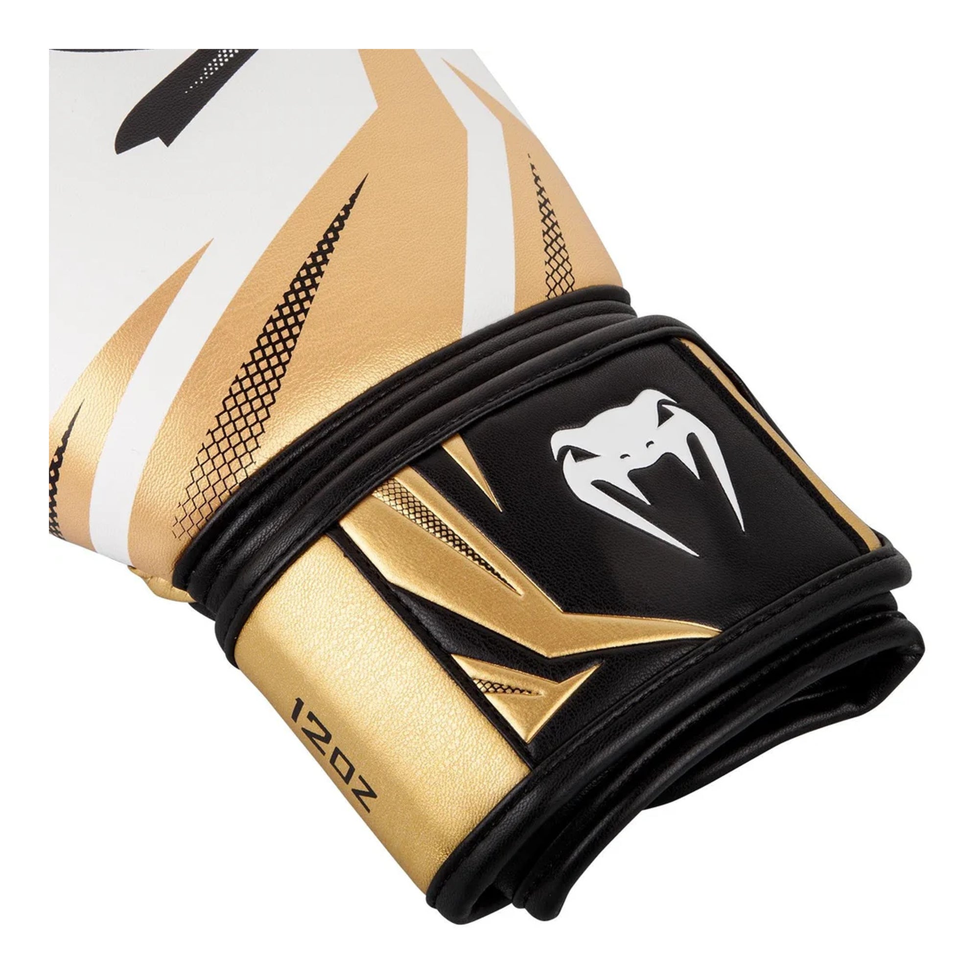 Venum Challenger 3.0 Boxing Gloves – White/Gold | Triple-Layer Foam Protection | High-Quality Synthetic Leather | 12 oz Boxing Training Gloves for All Levels