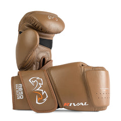 Rival RB50 Intelli-Shock Compact Bag Gloves – Brown | D3O® Smart Protection | Ergonomic Fit | Premium Leather Heavy Bag Gloves for Serious Boxers