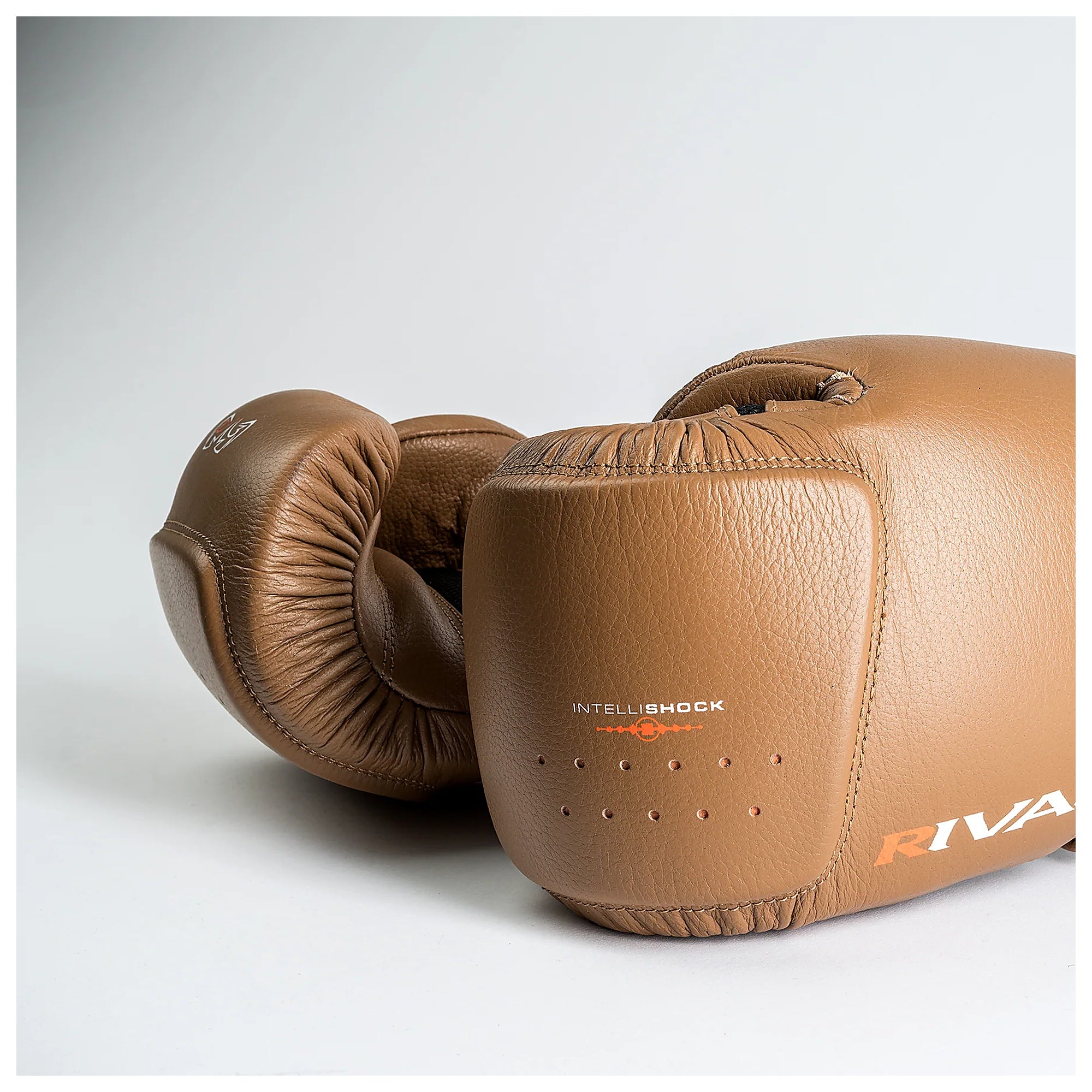 Rival RB50 Intelli-Shock Compact Bag Gloves – Brown | D3O® Smart Protection | Ergonomic Fit | Premium Leather Heavy Bag Gloves for Serious Boxers