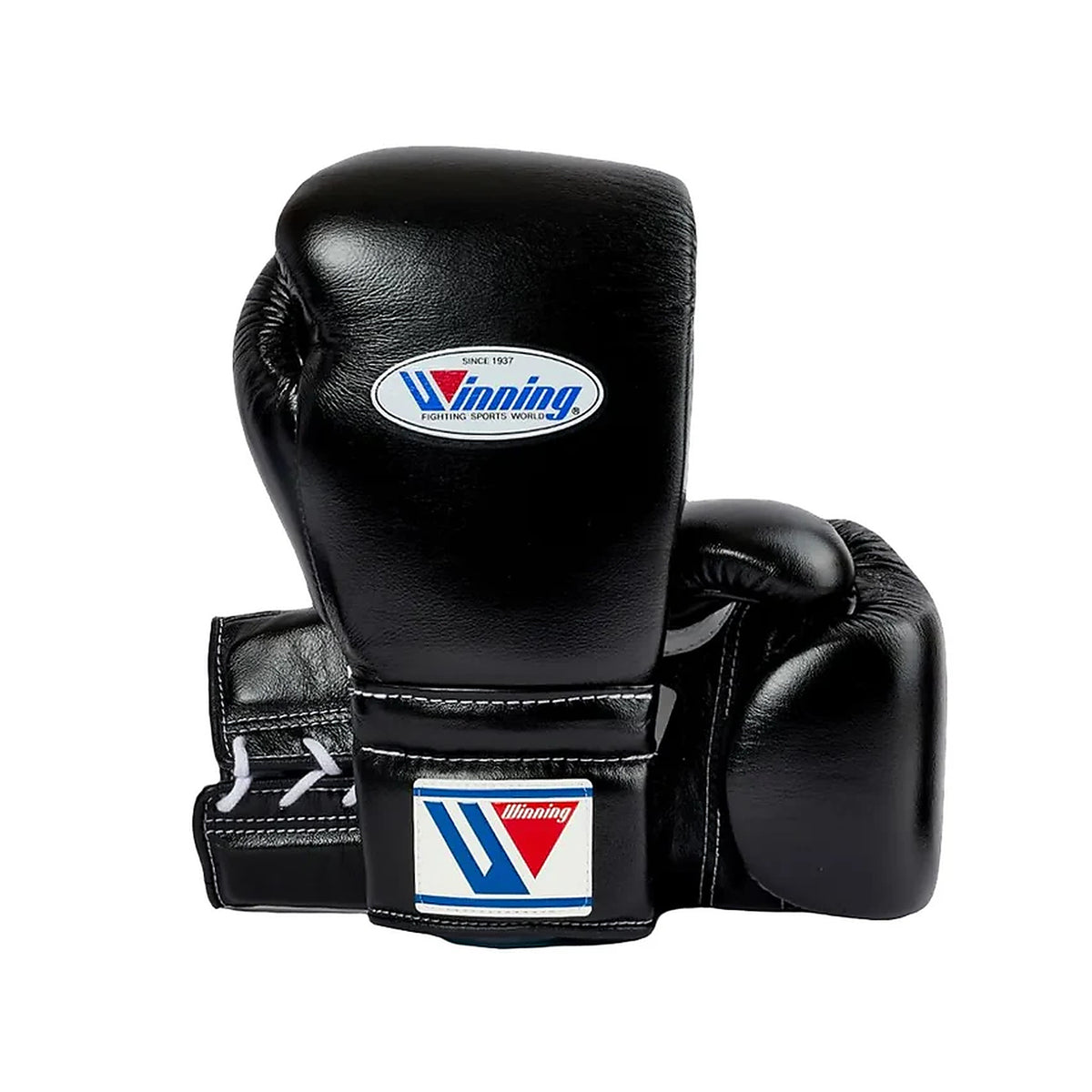 Winning MS-500 Professional Boxing Gloves – Black | Handcrafted Japanese Lace-Up Training & Sparring Gloves Since 1937